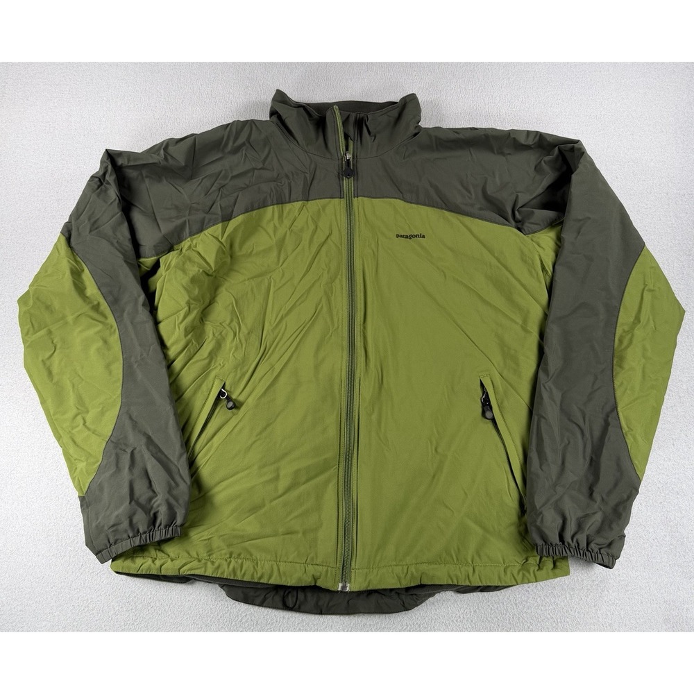 VTG Patagonia Stretch Zephur Jacket Mens Size LARGE Green Hay